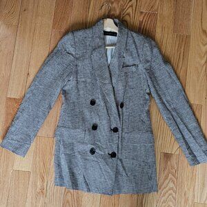 Zara Check Linen Blazer (XS)